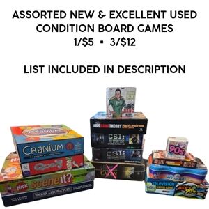🫟3/$12🫟 ASSORTED NWT/NWOT/GREAT USED BOARD GAMES ▪︎ LIST IN DESCRIPTION